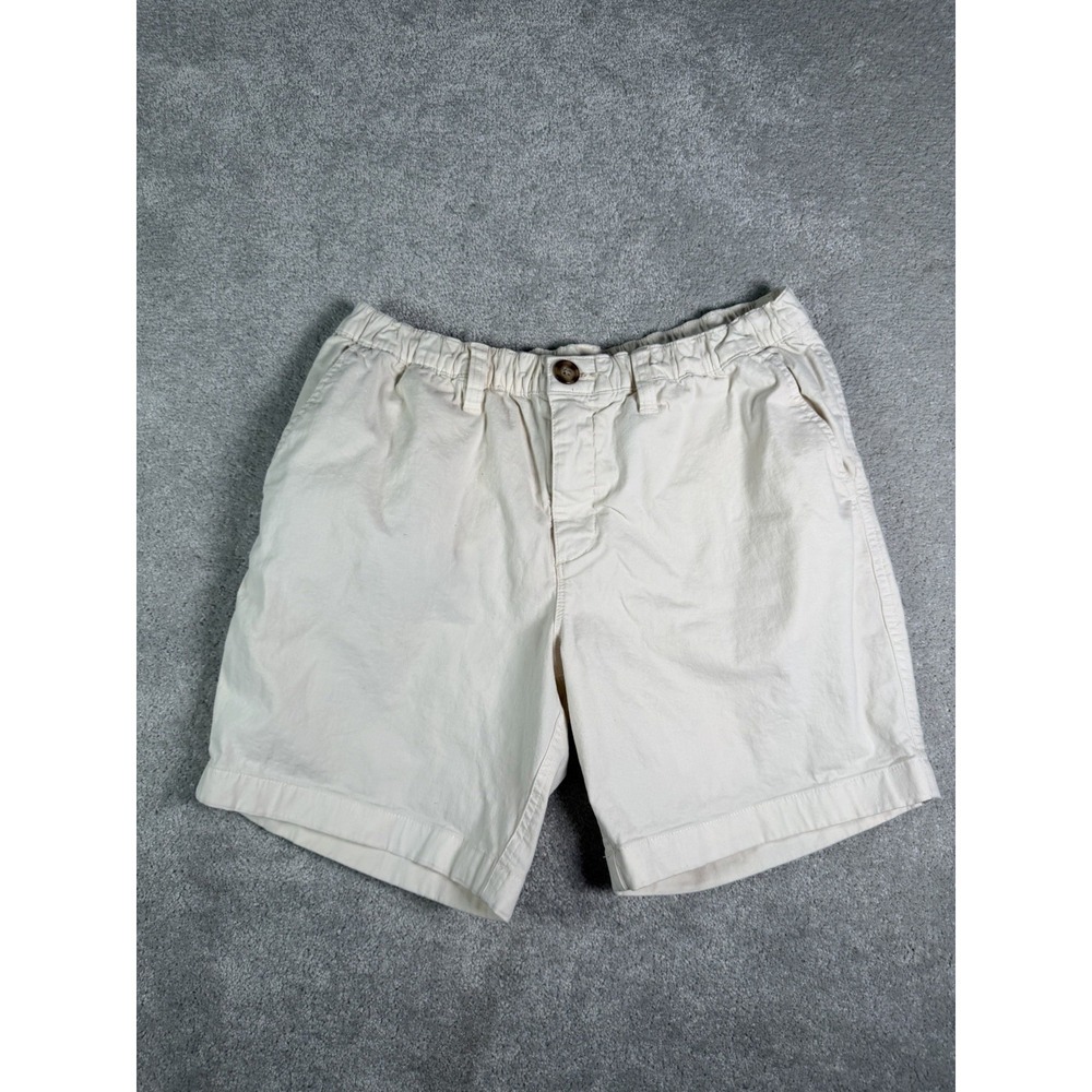 Chubbies Khaki Shorts Mens S Classic 7" Preppy Tennis Vacation Ivory Read*